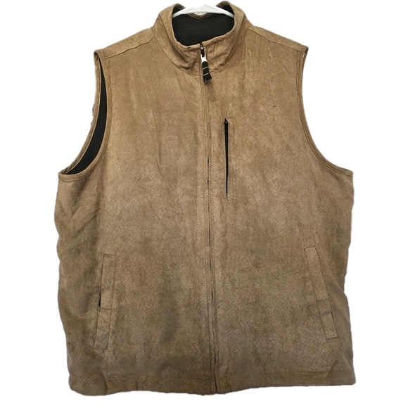 Weatherproof Vintage Men's Reversible Black Brown Large Casual Outdoor Vest - Picture 5 of 12